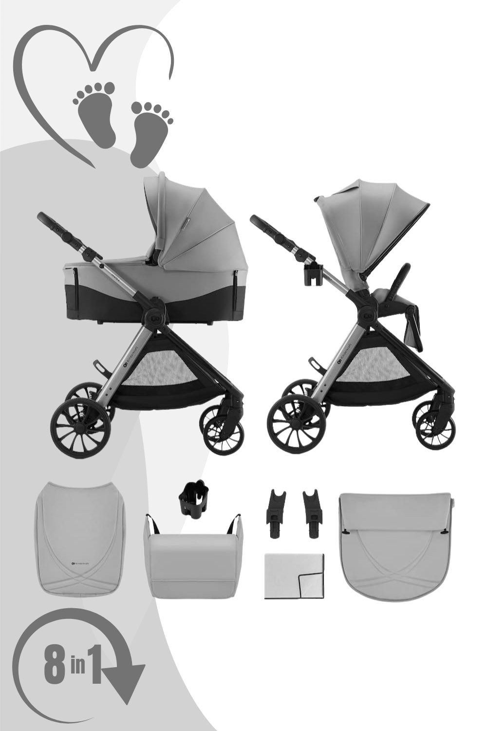 Kinderkraft Kombi-Kinderwagen VESTO 2 2in1 Kombikinderwagen