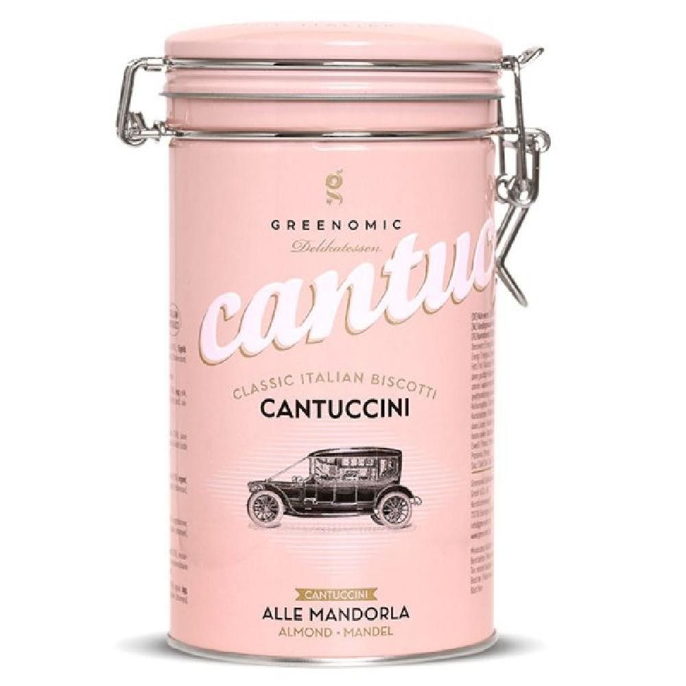 Greenomic Süßigkeit Cantuccini alle Mandorla Gebäck mit Mandeln in Dose (180g)