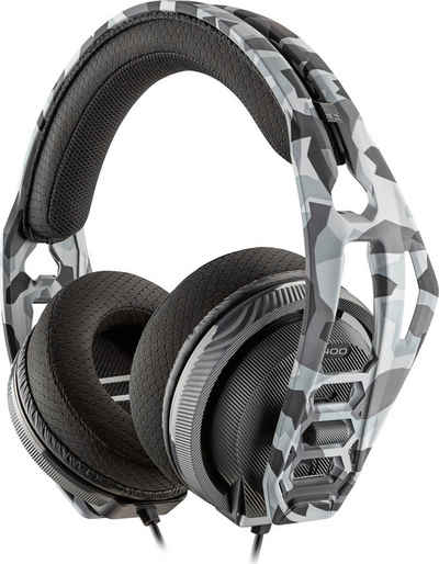 nacon Nacon RIG 400HS Gaming-Headset, Camo-schwarz, 3,5 mm Klinke Gaming-Headset (Mikrofon abnehmbar, kabelgebunden, Stereo, Over Ear, PC, Mac, PS4-Lizenz)