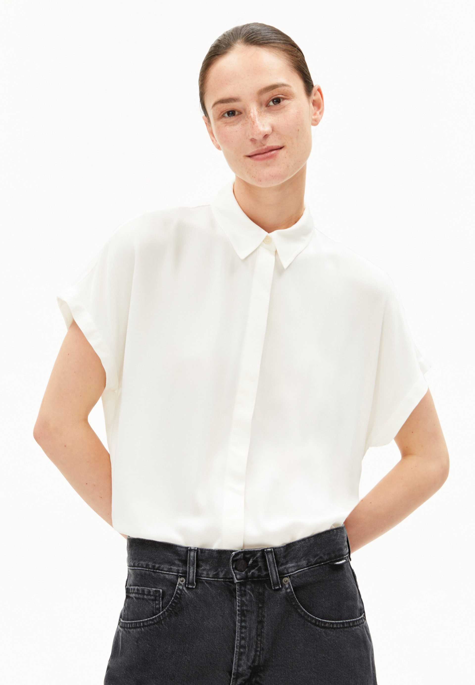 Hemdbluse LARISAANA Bluse aus LENZING™ ECOVERO™ Viskose