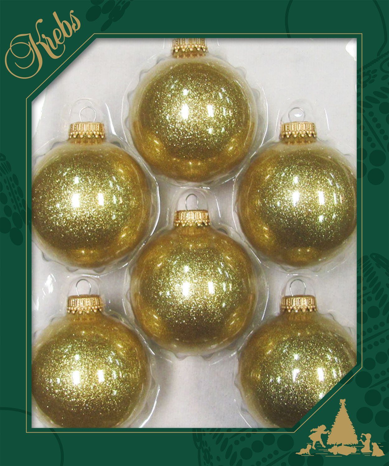 Krebs Christbaumkugeln Glas Christbaumschmuck, aus CBK03231, Glas (6 Lauscha Weihnachtsbaumkugel St), Weihnachtsdeko, Glas