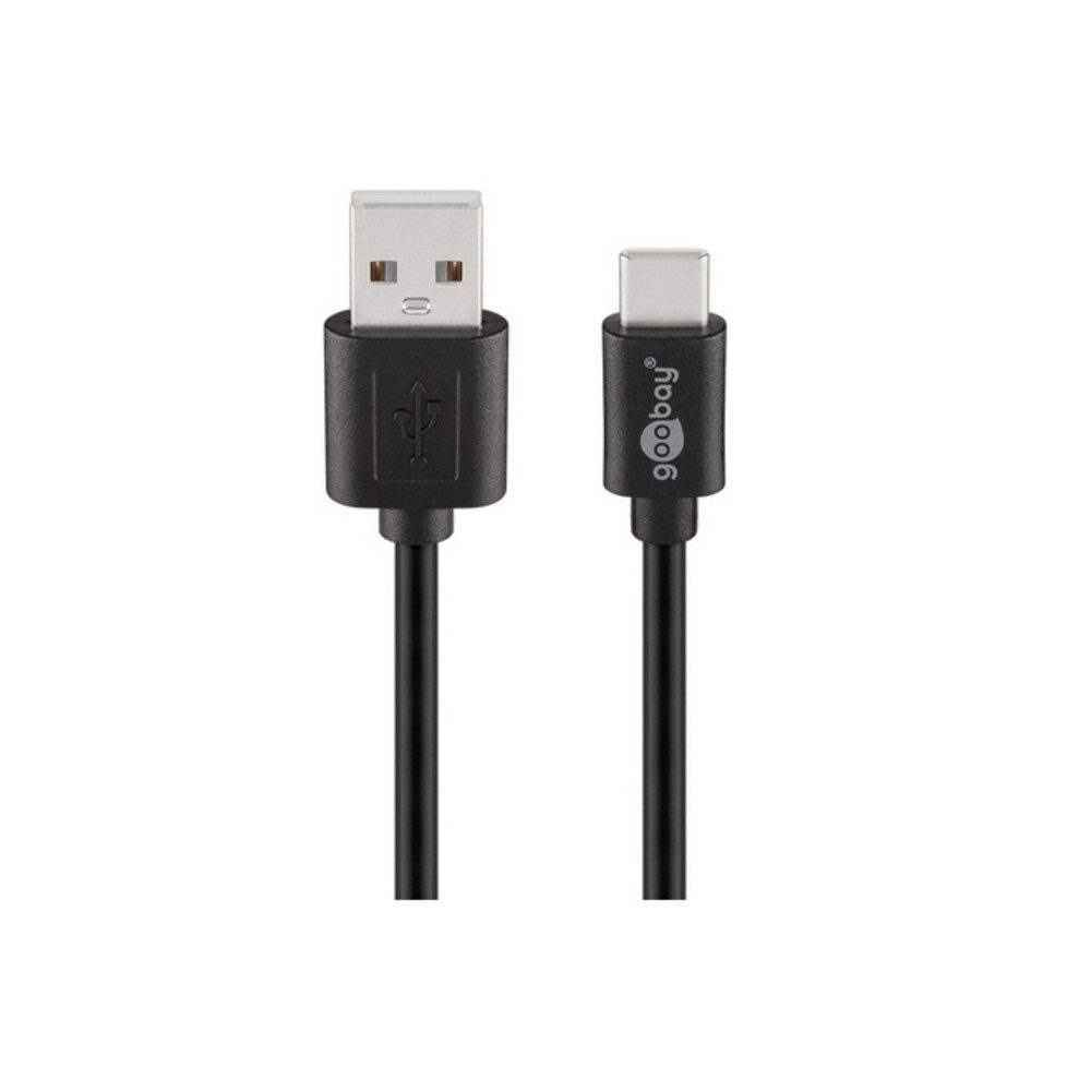 Goobay USB 2.0 Kabel, USB-C auf USB A, schwarz, 1 m Adapter