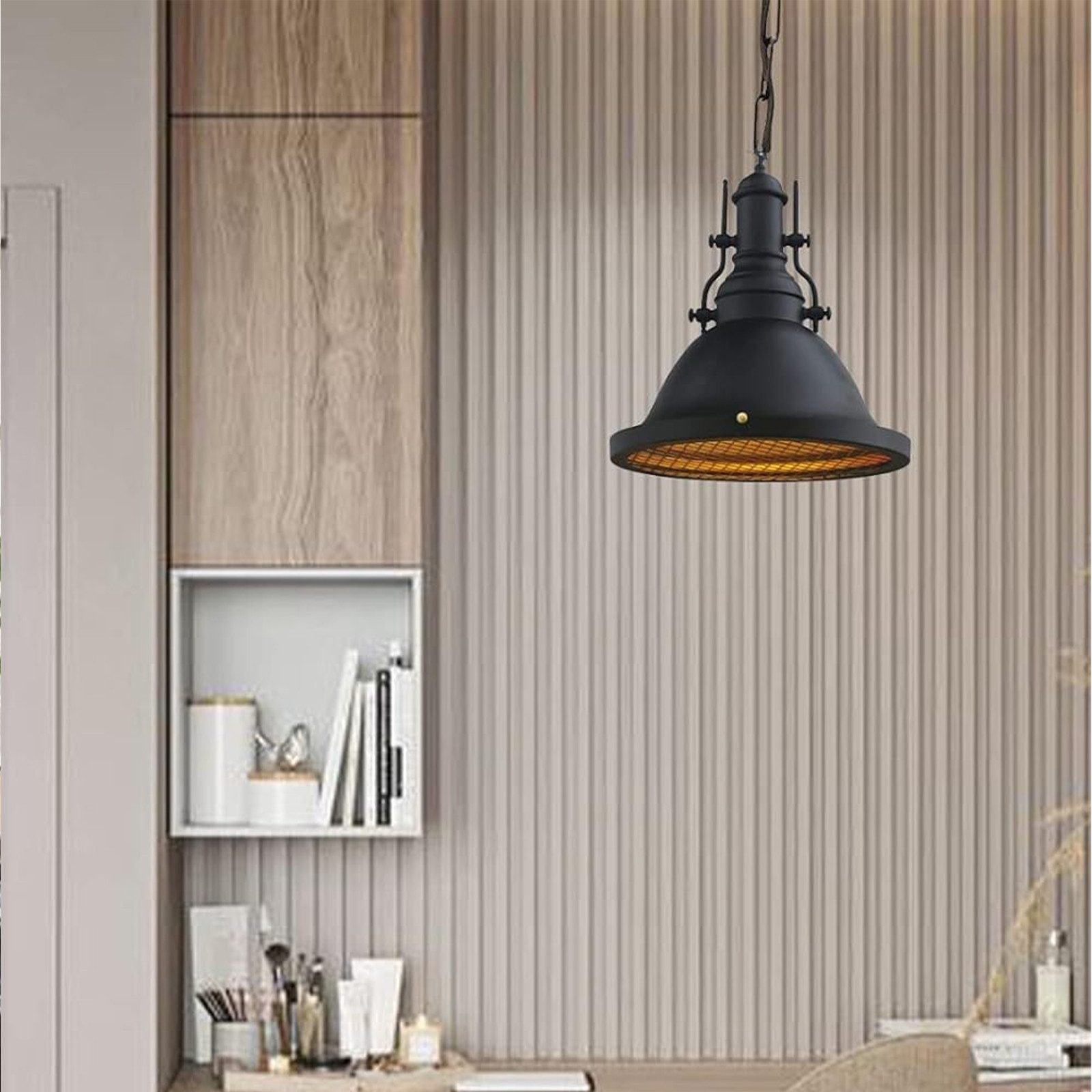 Bamyum Pendelleuchte Bamyum Pendelleuchten I Turami I Schwarz E27 Ø30 cm Metall Lampe, ohne Leuchtmittel