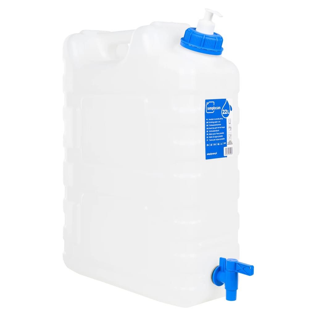 vidaXL Wassertank, Wasserbehälter mit Hahn und Seifenspender 20 L Kunststoff