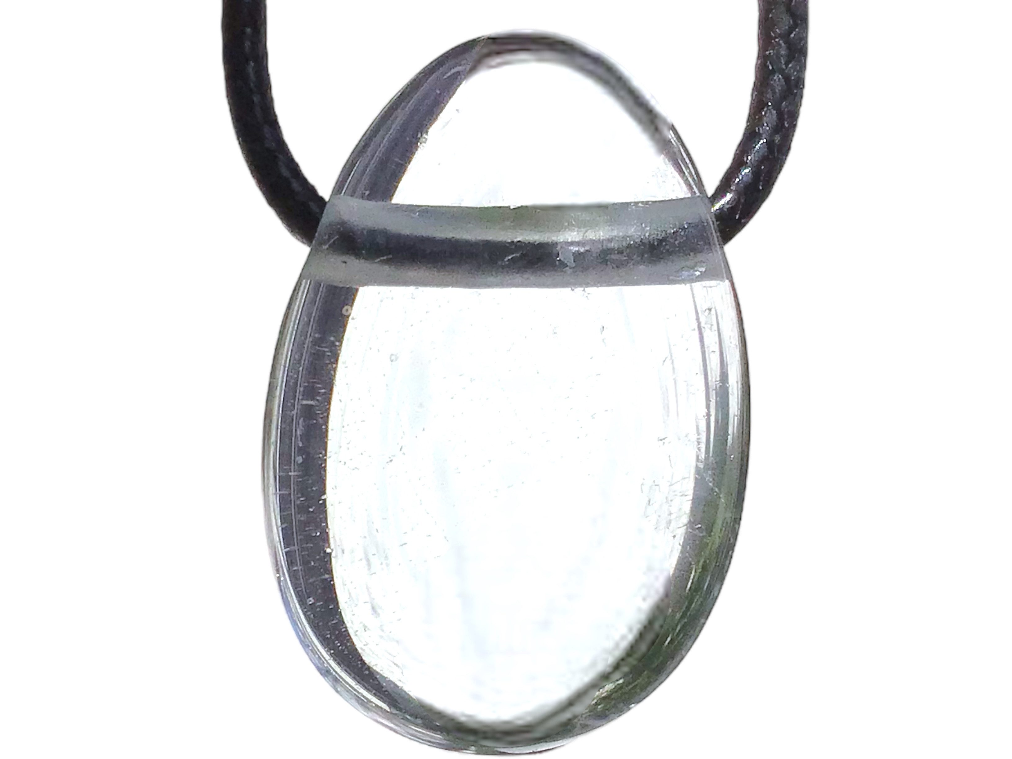 Amulett Set Edelstein Anhänger aus echtem Bergkristall, Tropfenanhänger
