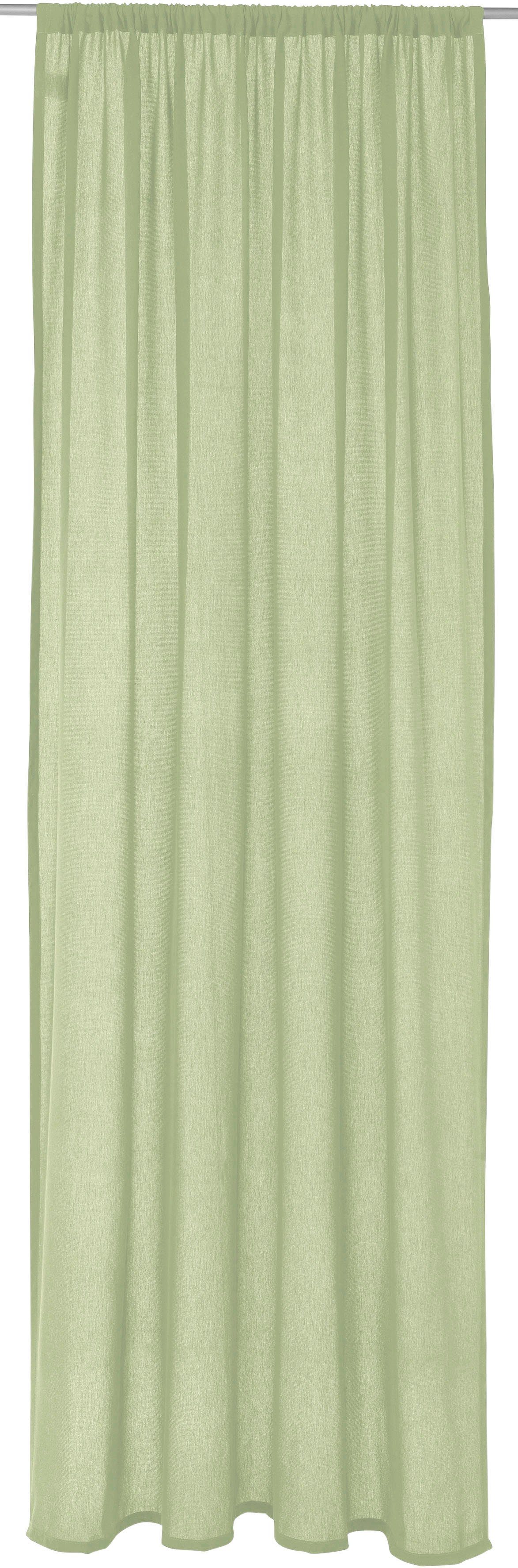 Home LeGer St), Vorhang 1 verschiedene by Lanea, Größen Lena Schal, halbtransparent, Gercke, Stangendurchzug Leinenoptik, grün (1