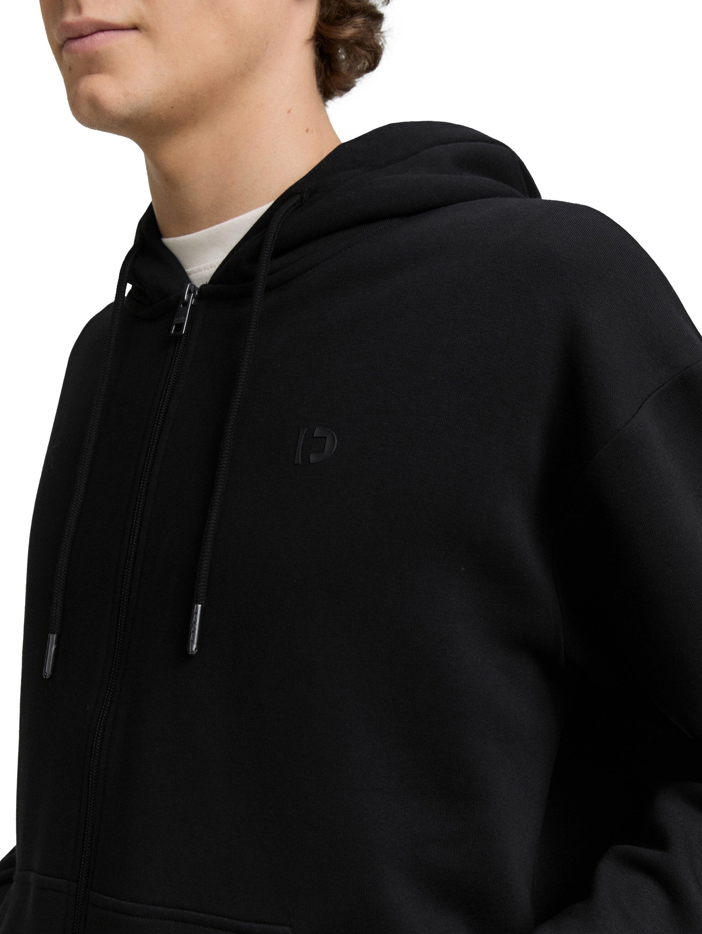 TOM TAILOR Denim Sweatjacke mit Logostickerei