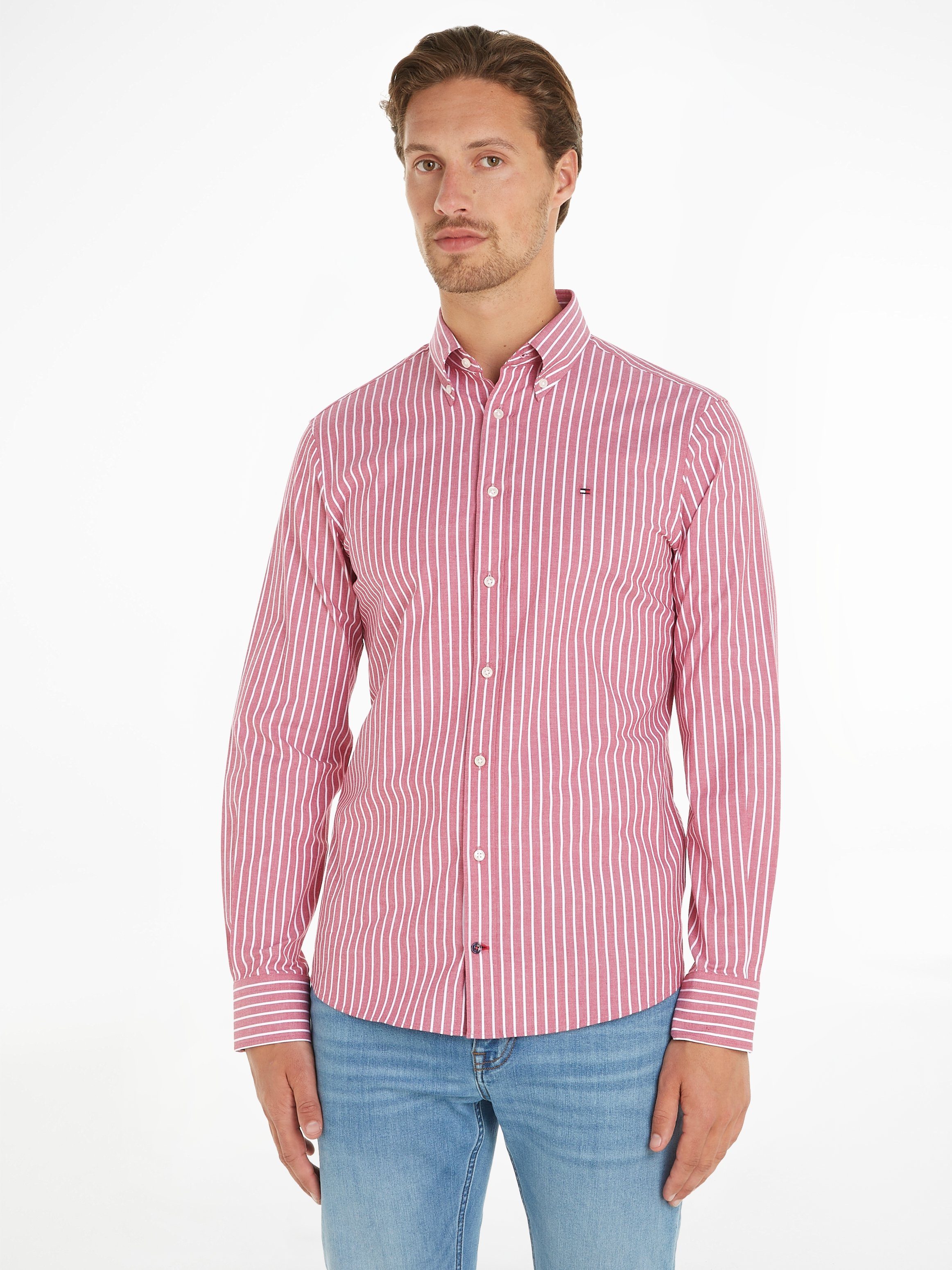 Tommy Hilfiger Langarmhemd CL STRETCH TWILL STRIPE SF SHIRT