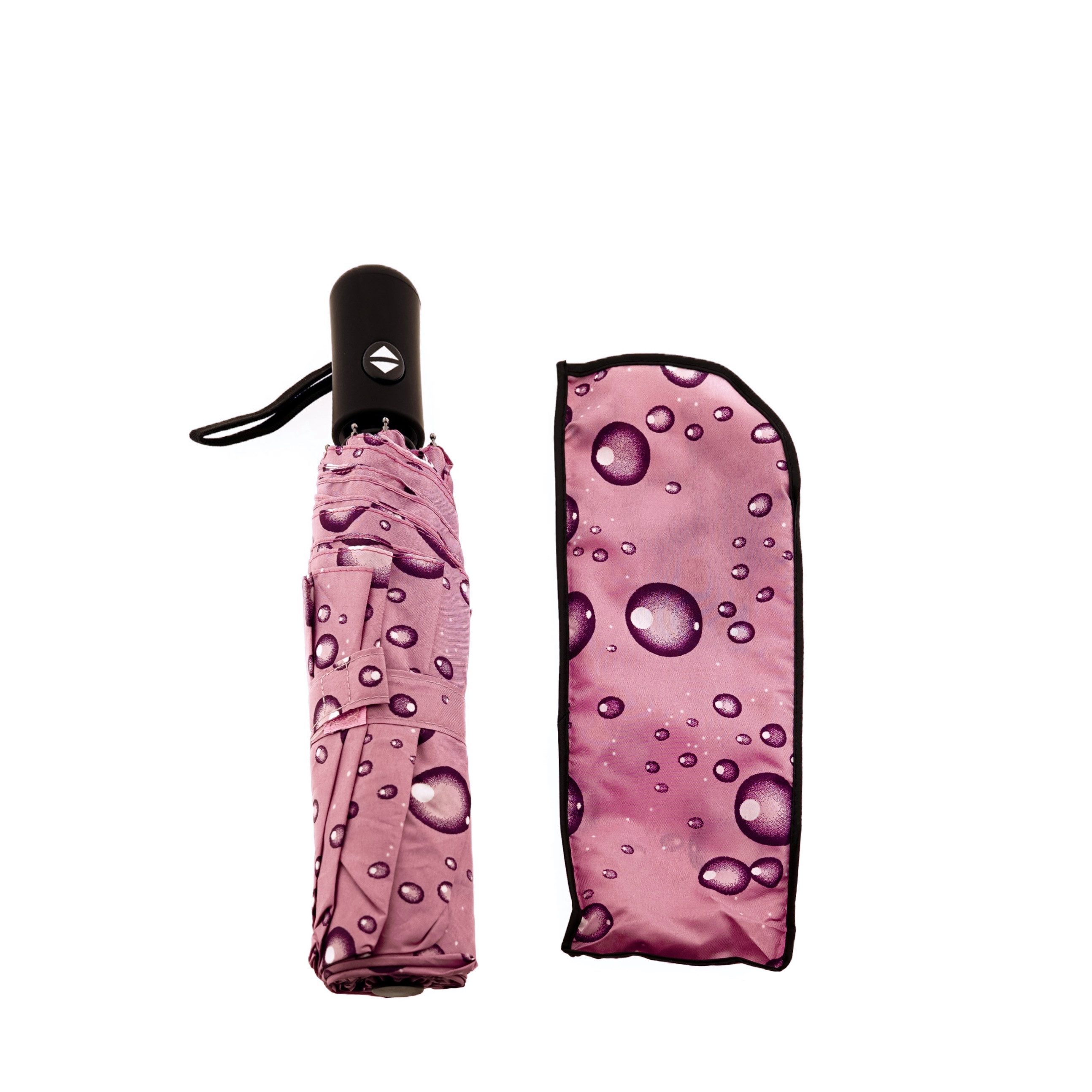 Susino Taschenregenschirm mit Schutzhülle und Regentropfendesign – kompakt günstig online kaufen