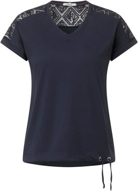 Cecil T-Shirt mit leicht abgerundetem V -Ausschnitt