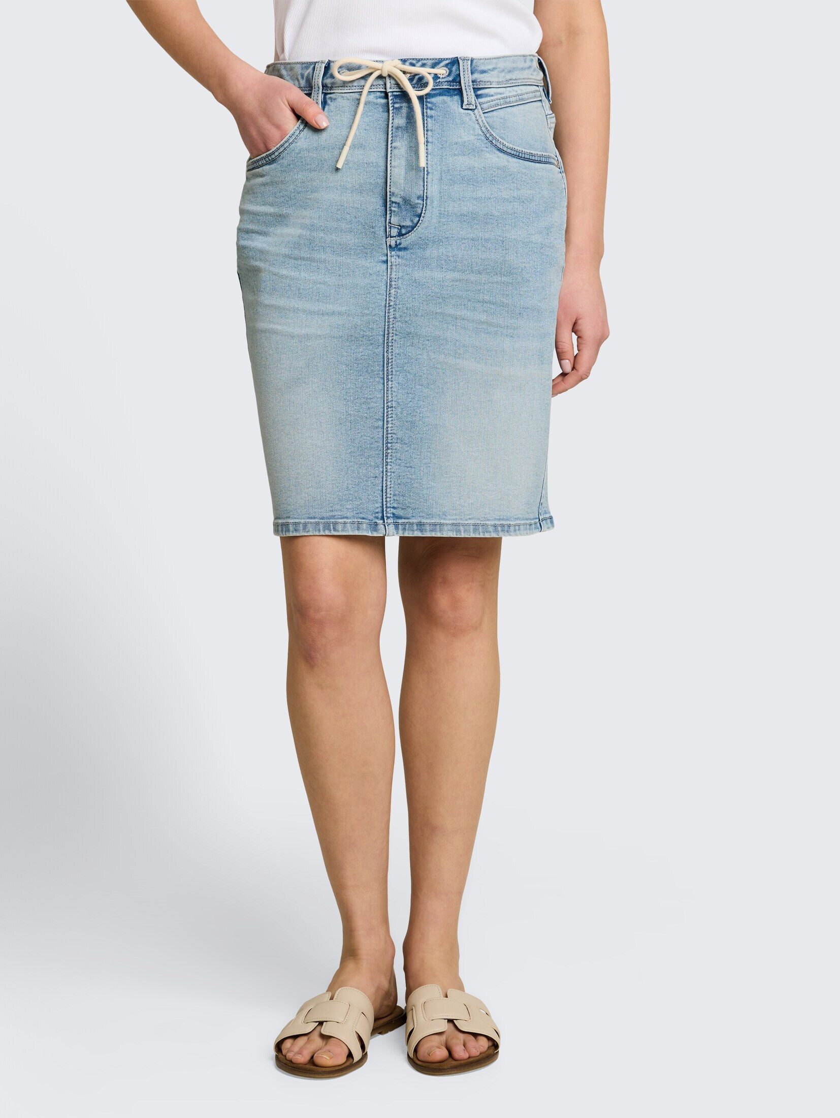 TOM TAILOR Sommerrock Röcke Jeansrock mit Kordelzug günstig online kaufen
