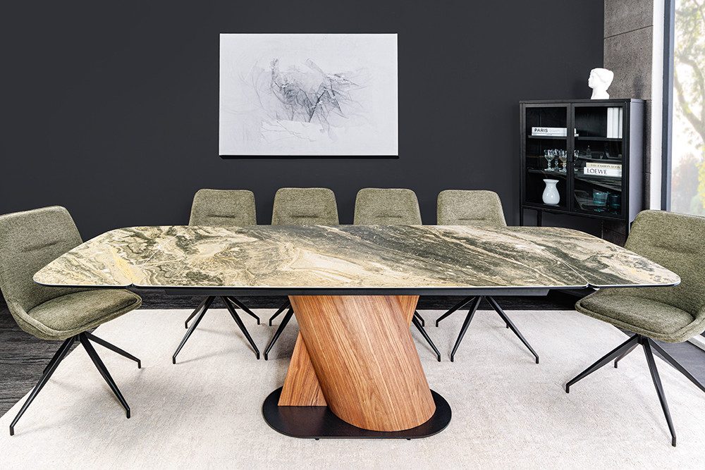 riess-ambiente Esstisch ELEMENTS 180–260cm beige – spanische Keramik, auszi günstig online kaufen