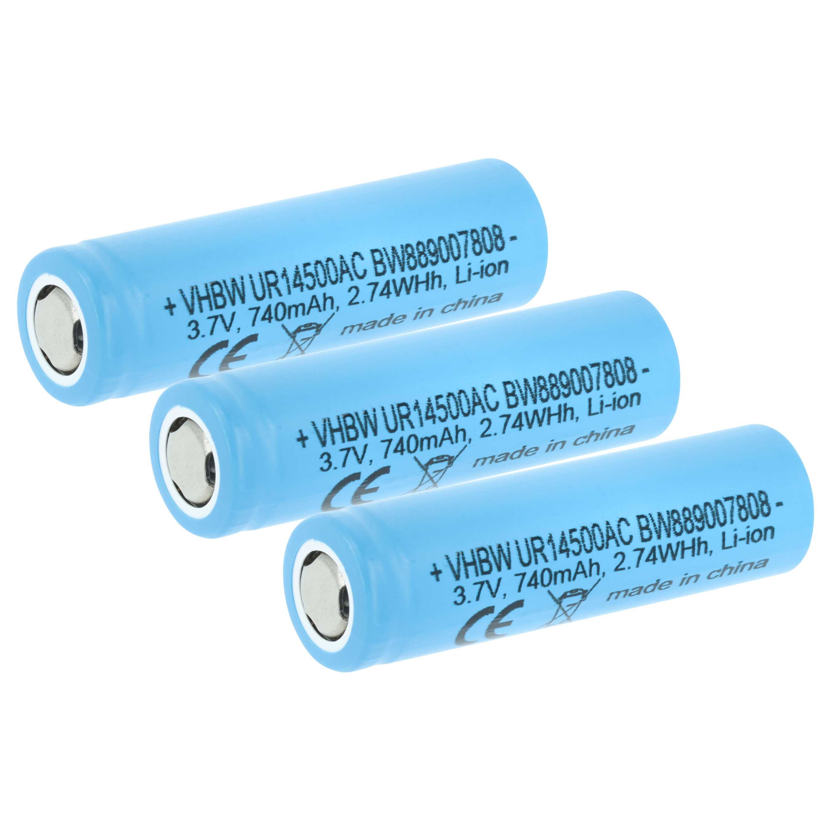 vhbw Akku passend für Braun iO 10, 7, 6, 9, 8 Rasierer / Zahnbürste (740 Akku Akku Li-Ion 740 mAh (3,7 V, 3 St), Leistungsfähige Austausch-Akkus für Ihre Elektrozahnbürste