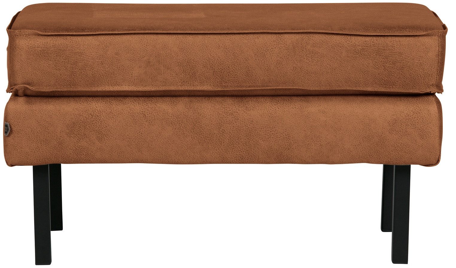 BePureHome Polsterstuhl Hocker Leder Rodeo Beine Cognac