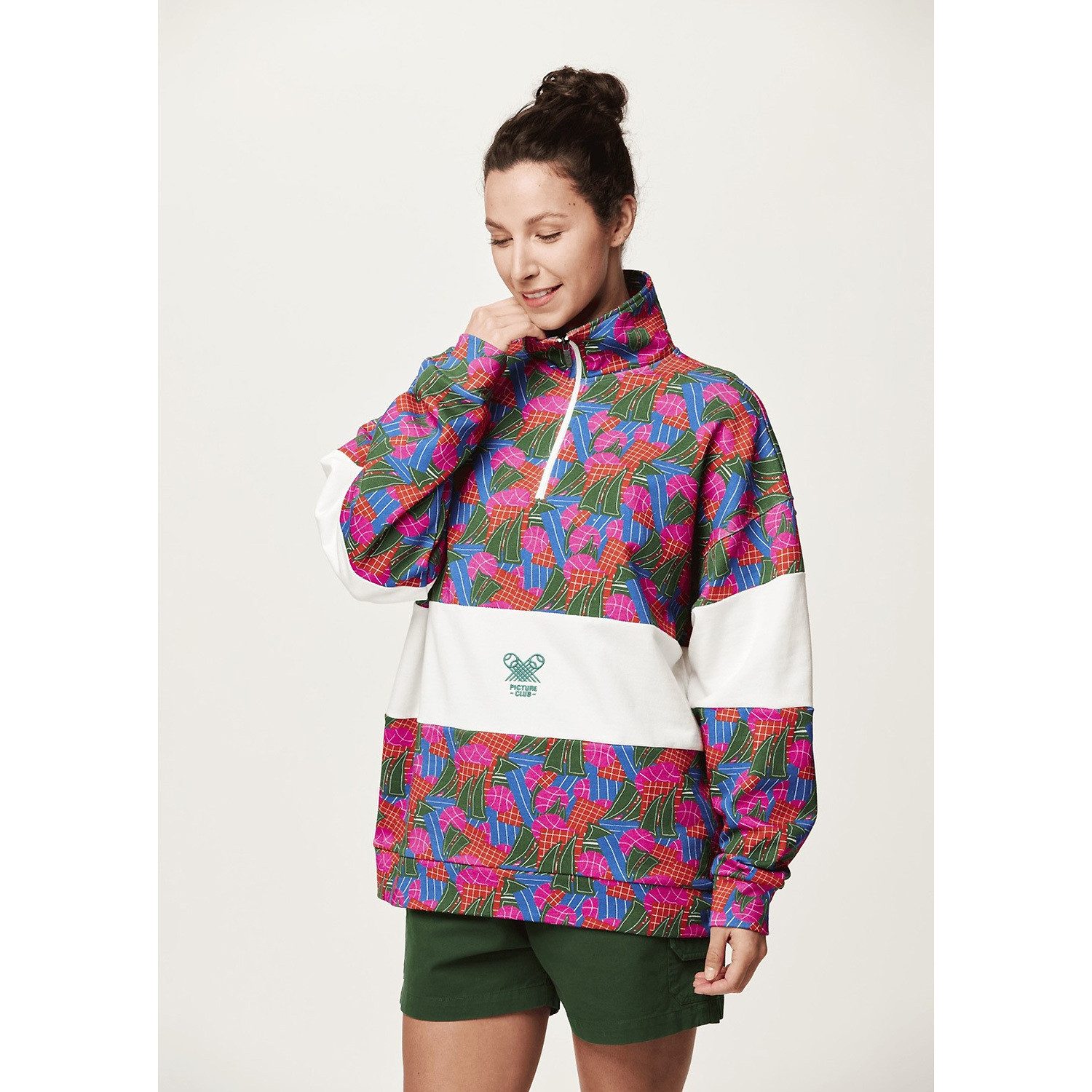 Picture Longsleeve Pullover W FIR RUGBY 1/4 ZIP SWEATER