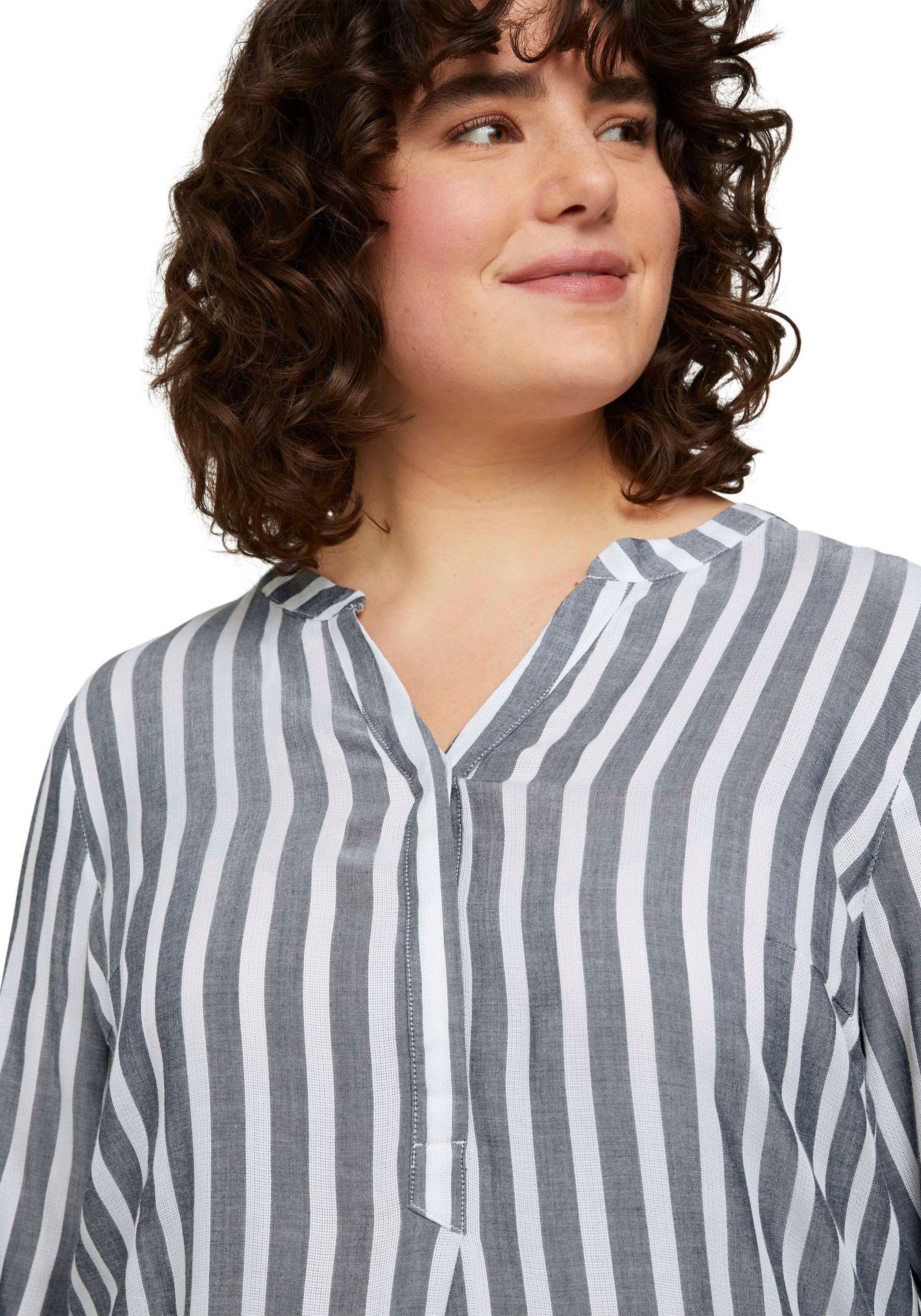 TOM TAILOR PLUS Schlupfbluse mit Streifen