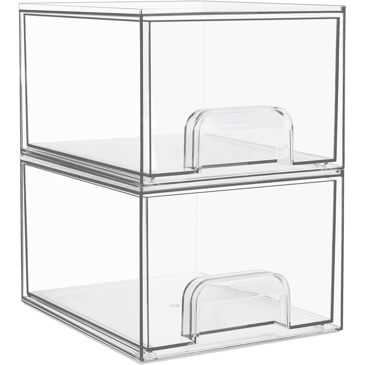Vtopmart Organizer 2 Stück Schubladen Organizer Badezimmer Schminktisch Unter Waschbecken