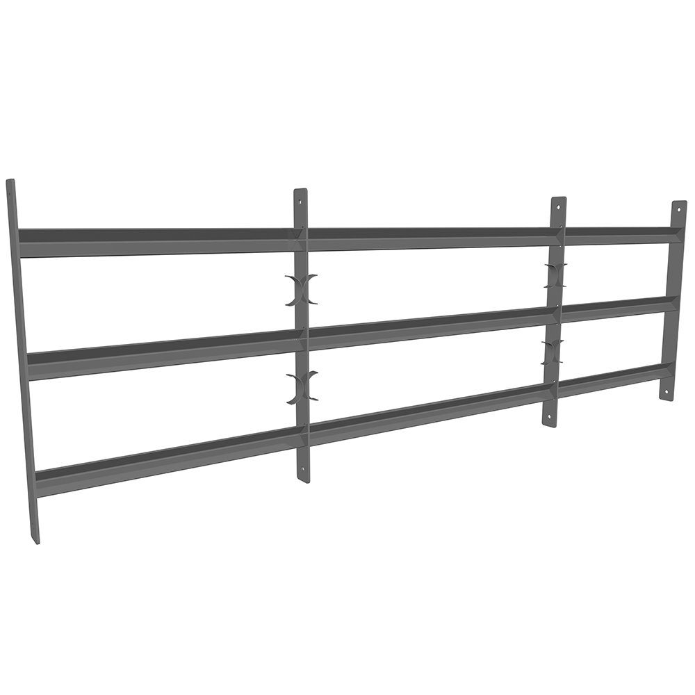 Mucola Fenster Sicherheitsgitter Balkongeländer Fensterschutz Stahl Geländer Silber, (Stück, Fenstergitter), Vollständig verschweißt