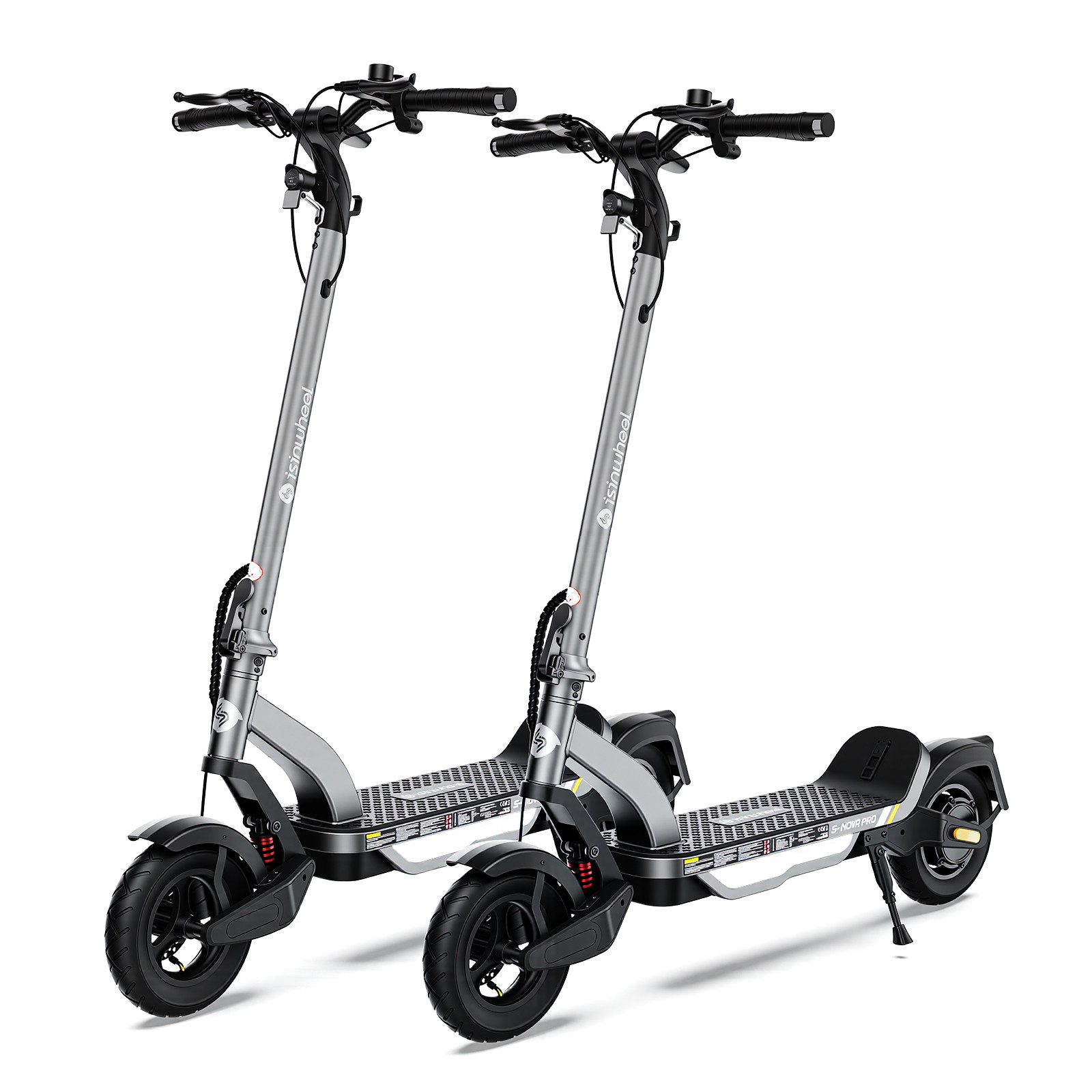 iscooter E-Scooter 2 Stück 10 Zoll Elektroroller mit Straßenzulassung passt ins Gelände, 500,00 W, 20,00 km/h, doppelten Stoßdämpfungssystem, Batterie 13 Ah 60–70 km Reichweite