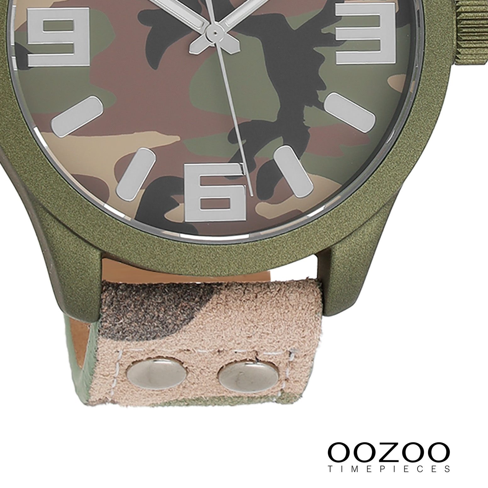 OOZOO Quarzuhr Oozoo Herren Armbanduhr Timepieces Analog, (Analoguhr), Herrenuhr rund, extra groß (ca. 46mm) Lederarmband, Fashion-Style