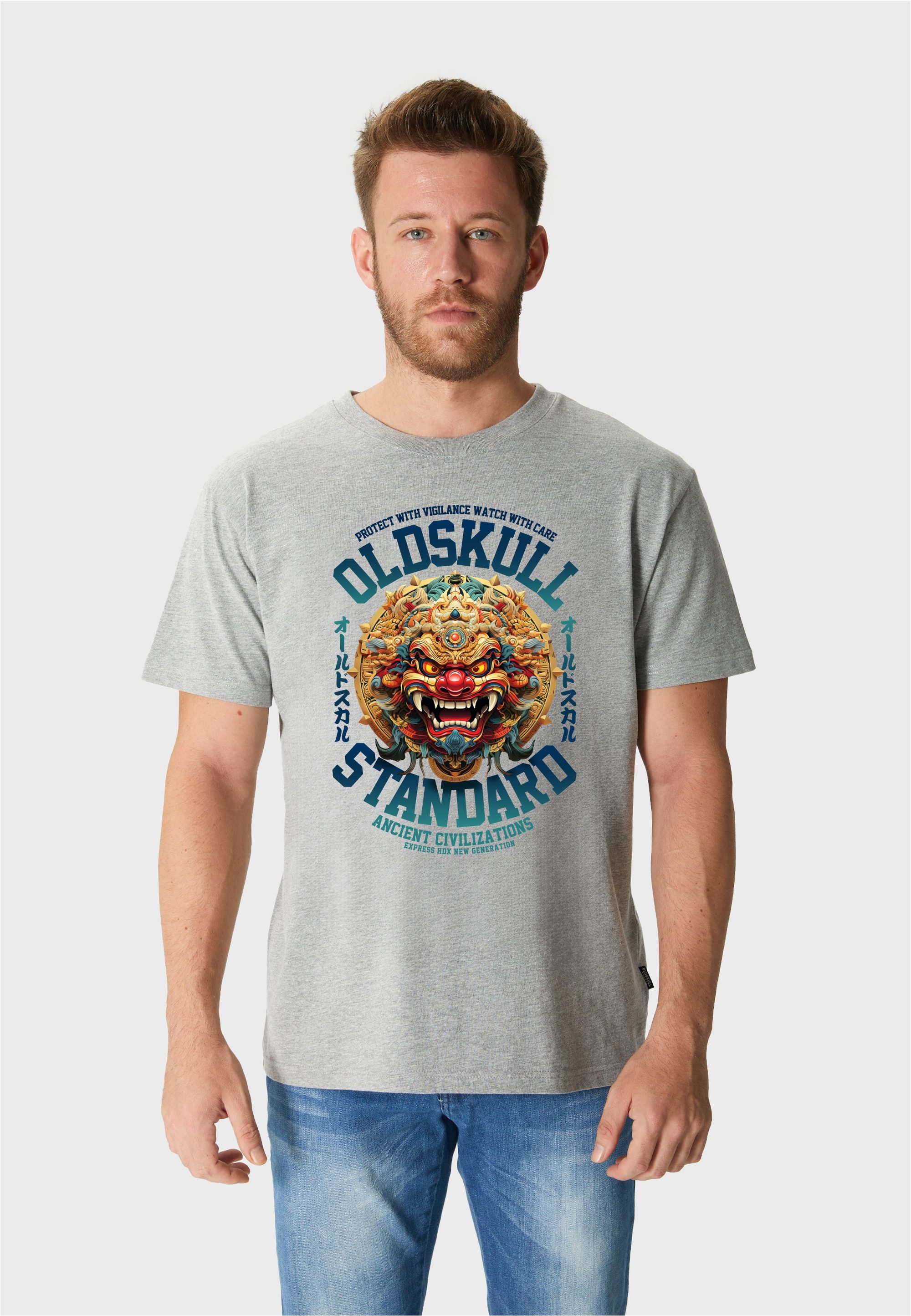 Oldskull T-Shirt Xtreme Ancient Mask (1-tlg) mit coolem Print