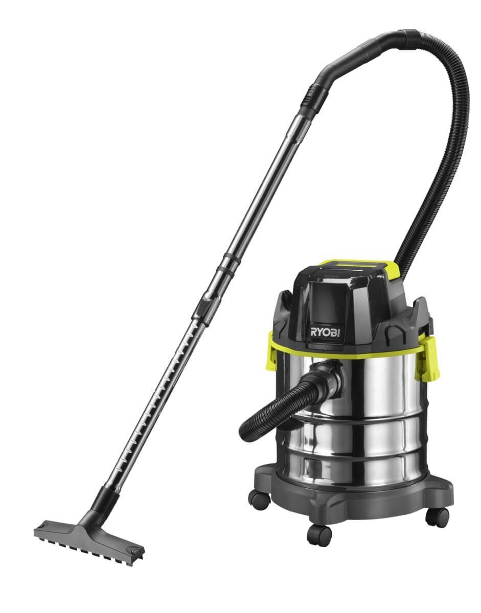 Ryobi Nass-Trocken-Akkusauger Akku-Nass und Trockensauger ONE+ 18 V, Nasssauger ohne Akku & Ladegerä, ohne Akku und Ladegerät