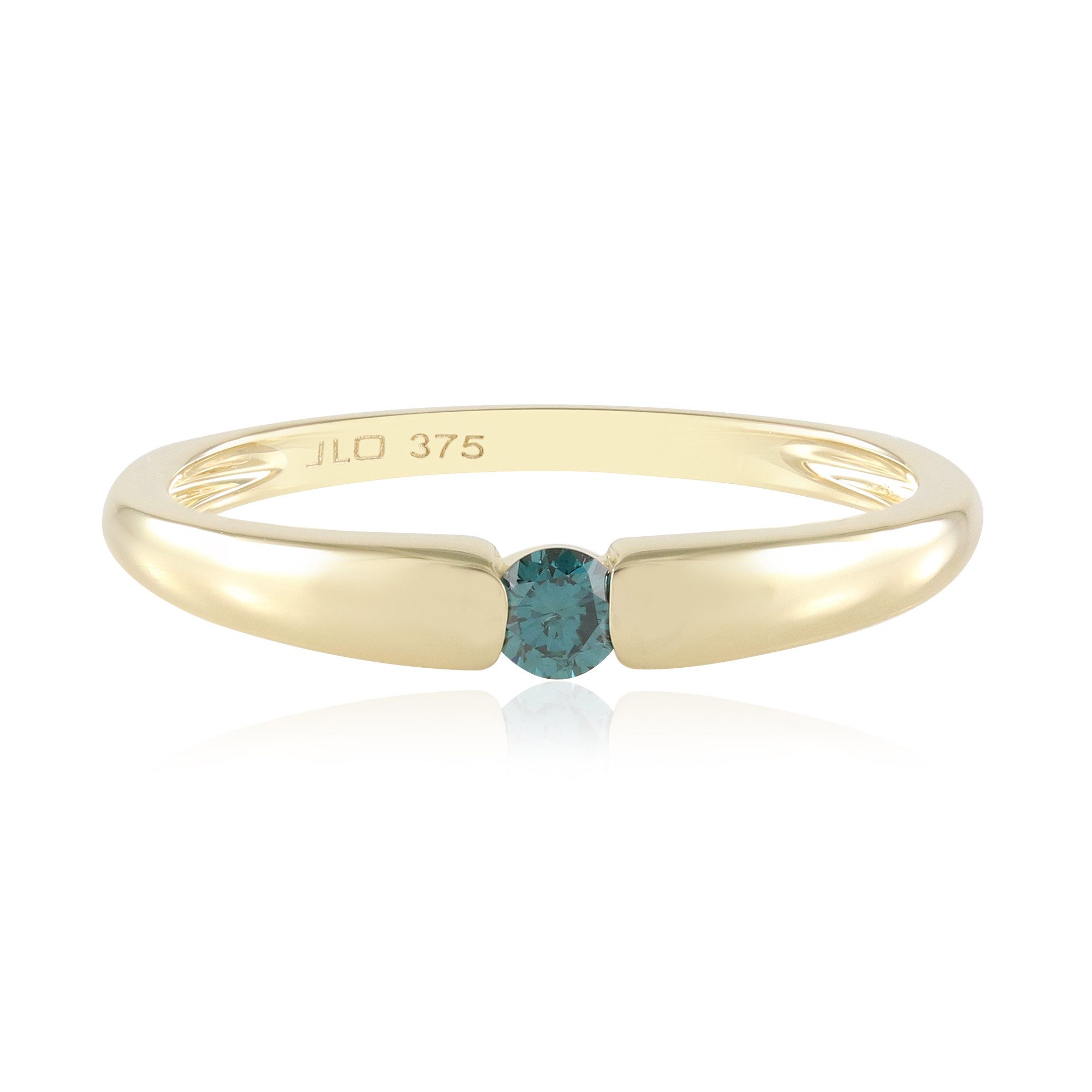 Cavill Diamantring Blau I2 Diamant 375 Gold Ring (1-tlg)