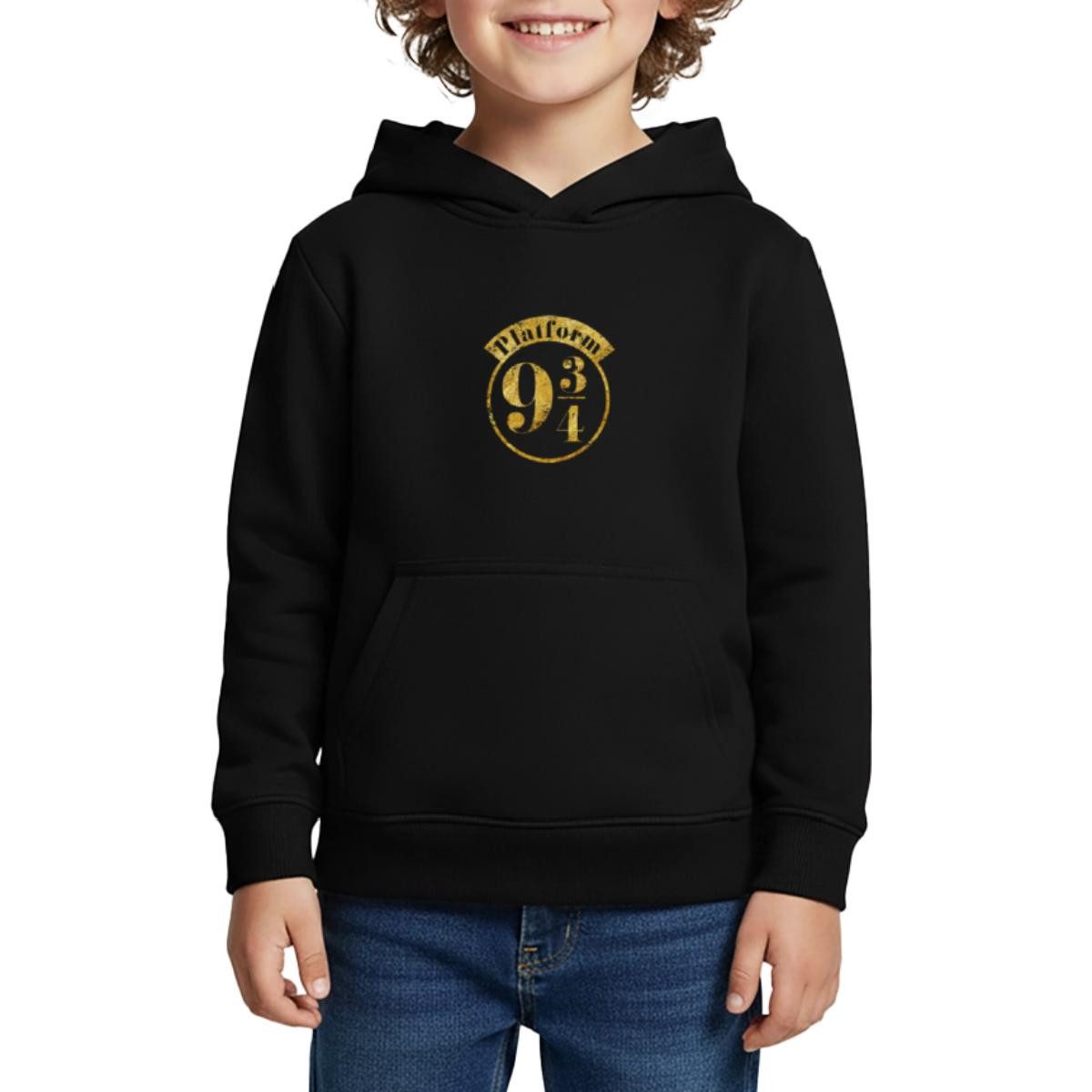 Hoodie Harry Potter Platform 9 3/4 Gold Kinder Premium Hoodie