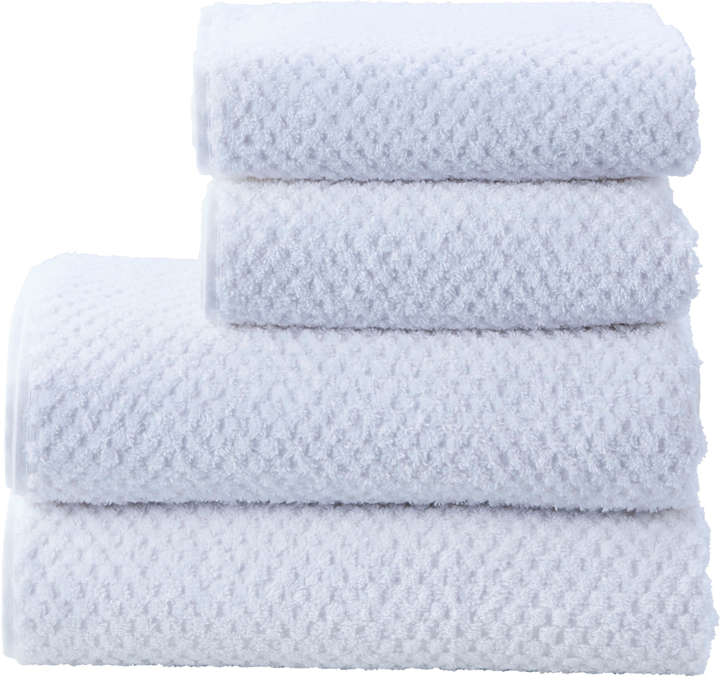 done.® Handtuch Set Provence Honeycomb 2 Gästetücher (30x50 cm), 2 Handtücher (50x100 cm), Walkfrottier (Set, 4-St), Waben-Optik, verschiedene Set Varianten erhältlich