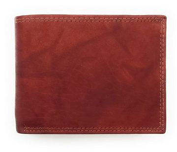 McLean Geldbörse echt Leder Portemonnaie mit RFID Schutz, klassische Scheintasche, Innenriegel, rusty red