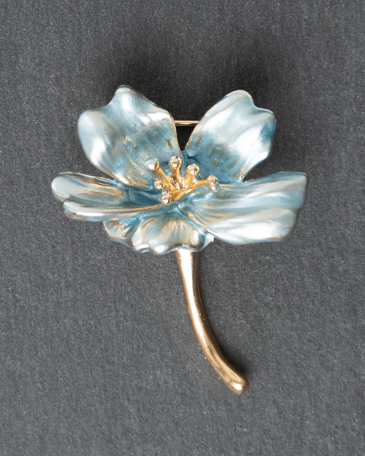 MayTree Brosche "blaue Blüte", Metallbrosche (Stück, günstig online kaufen