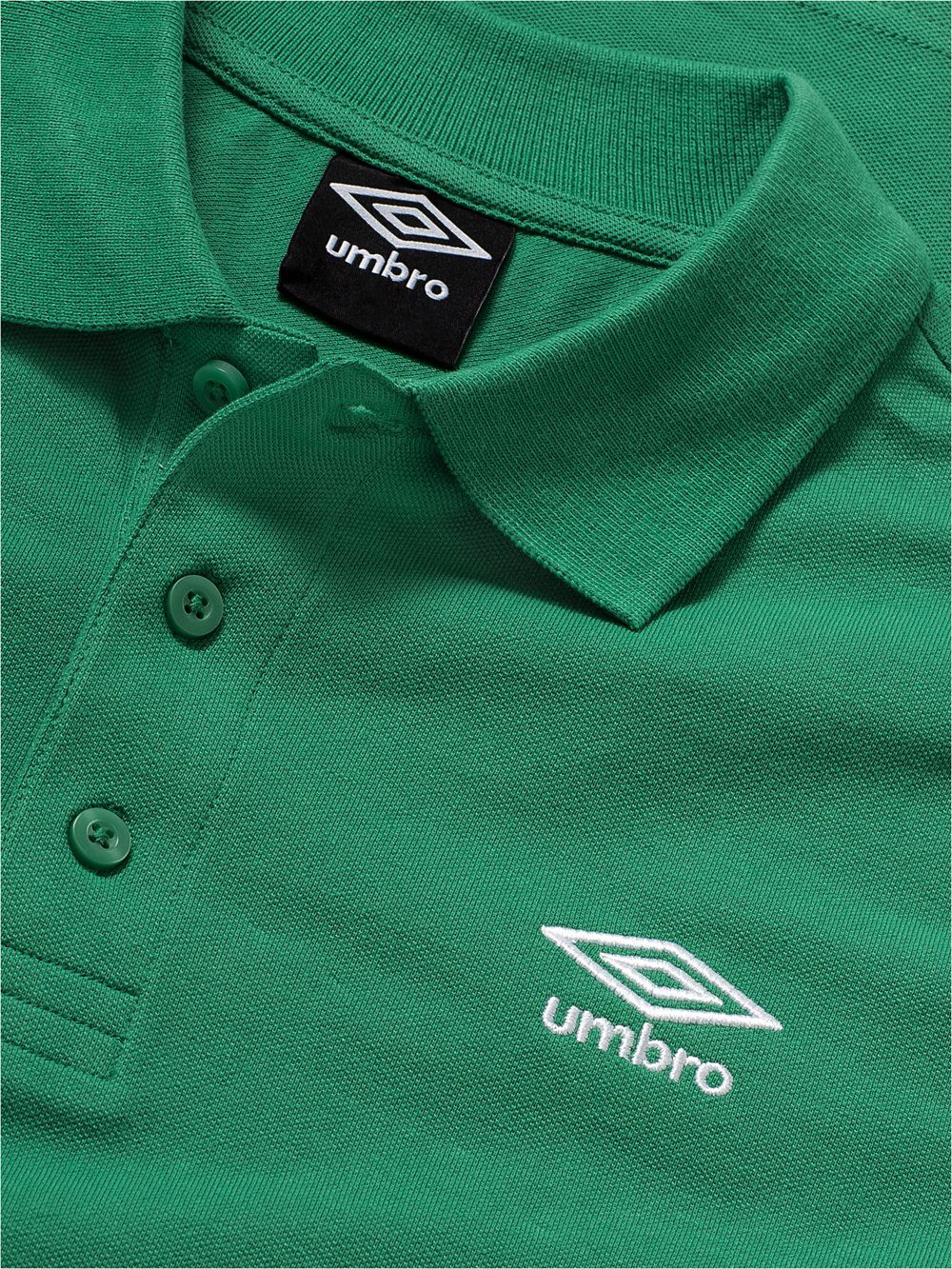 Umbro Piqué-Gewebe körniges aus Poloshirt Baumwolle grün