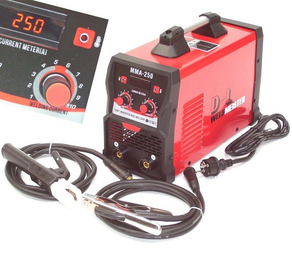 Inverterschweißgerät E-Hand Elektrodeninverter Apex MMA Inverter 250A Schweißgerät 13962 Elektrodengerät