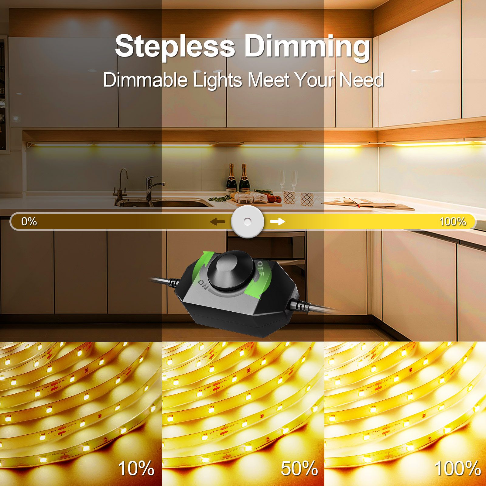 Novostella LED Stripe Warmweiß LED Stripe Band Selbstklebend Streifen 24V günstig online kaufen