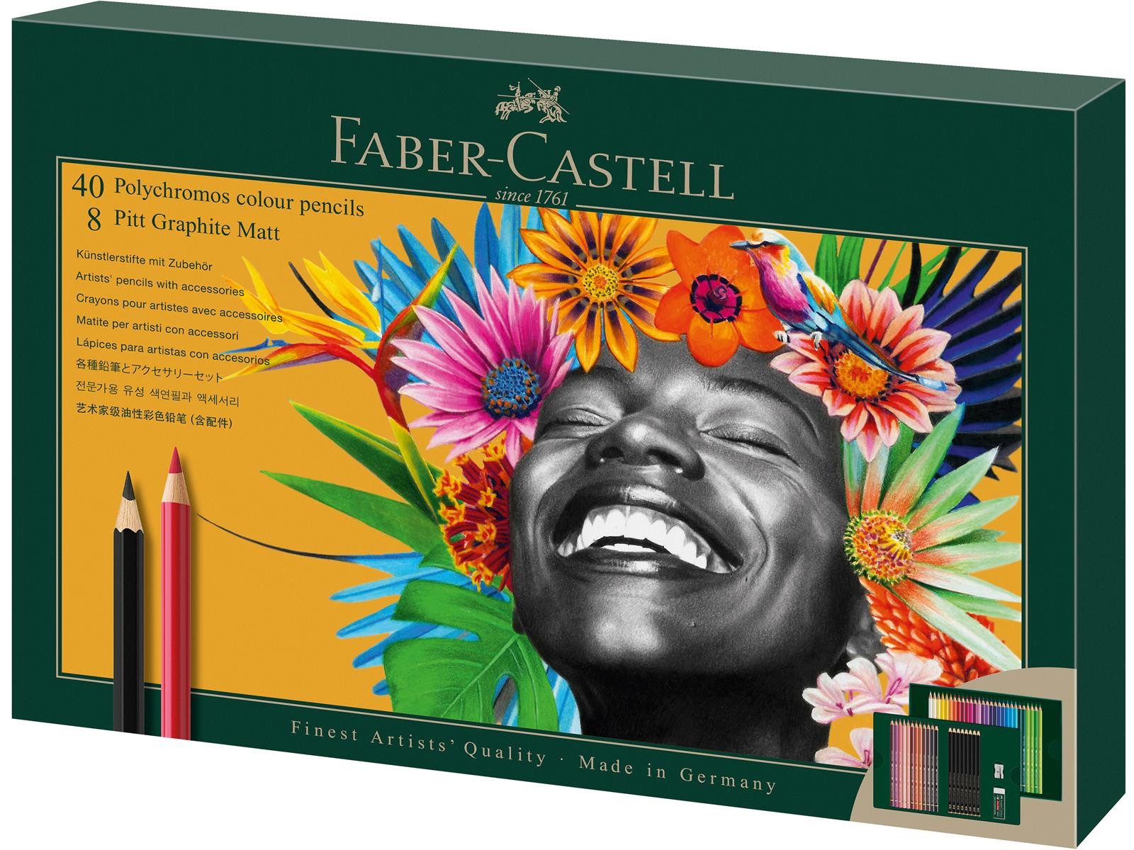 Faber-Castell Künstlerstift Faber-Castell Polychromos & Graphite Matt - 50er Set