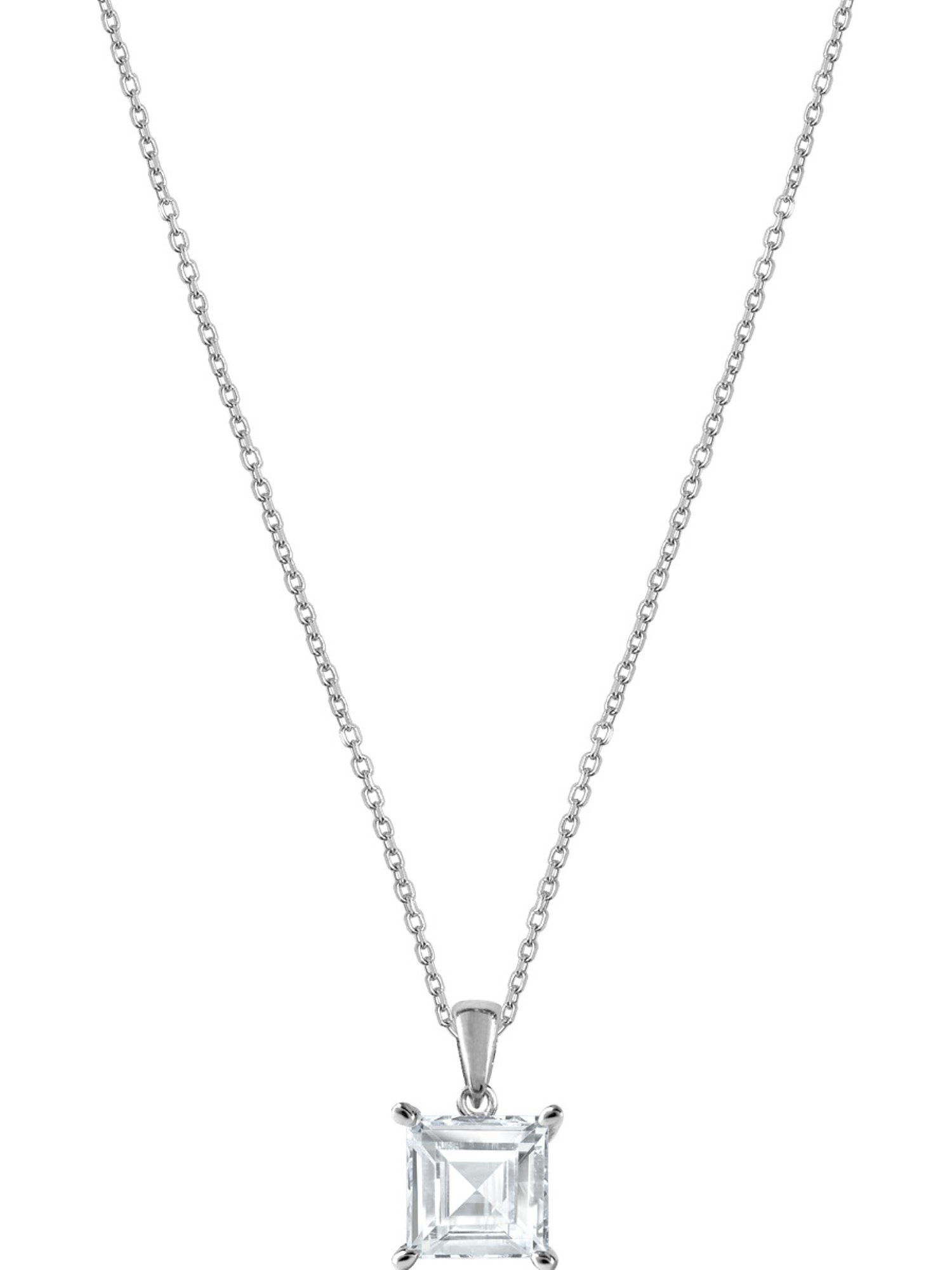 Collier Jacques Lemans Damen-Kette 925er Silber 1 Zirkonia