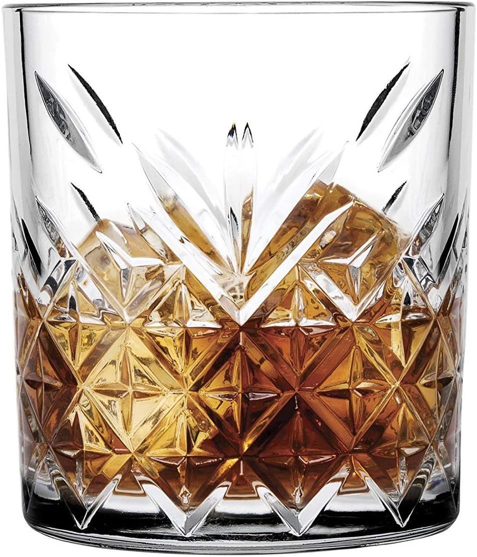 Pasabahce Whiskyglas 52790 Whisky Glas Tumbler im Kristall-Design 345 ml, 4 Stück