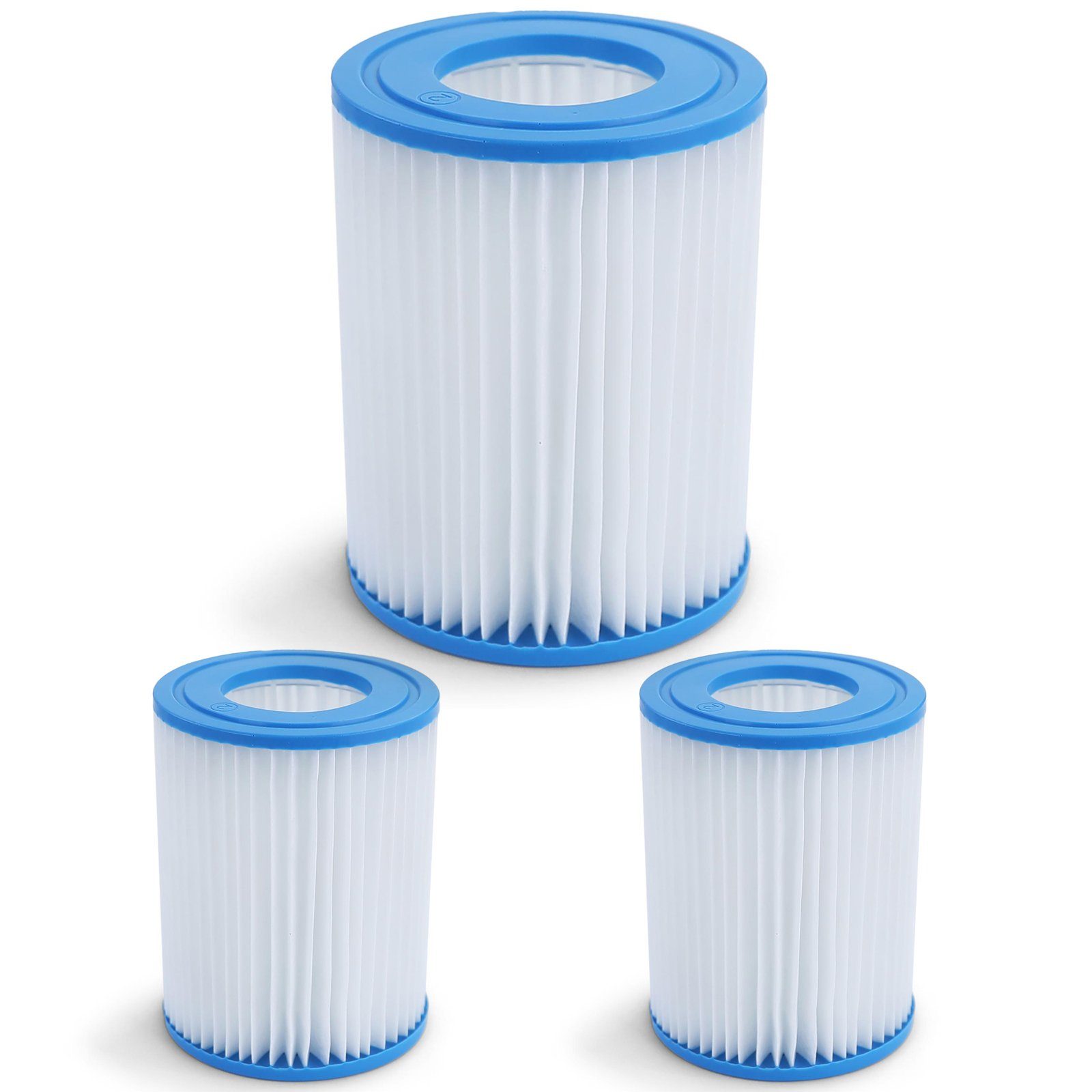 Pool-Filterkartusche 3x Filterkartusche Ersatzfilter Filterpatrone 13,5cm für Bestway Intex