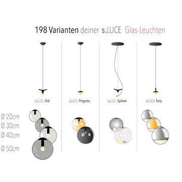 s.luce Pendelleuchte Pendelleuchte Progress Glas mit Farbverlauf Kupfer