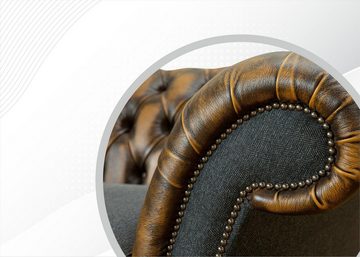 JVmoebel Chesterfield-Sofa Luxus Brauner Chesterfield Dreisitzer Modern Möbel Neu, Made in Europe