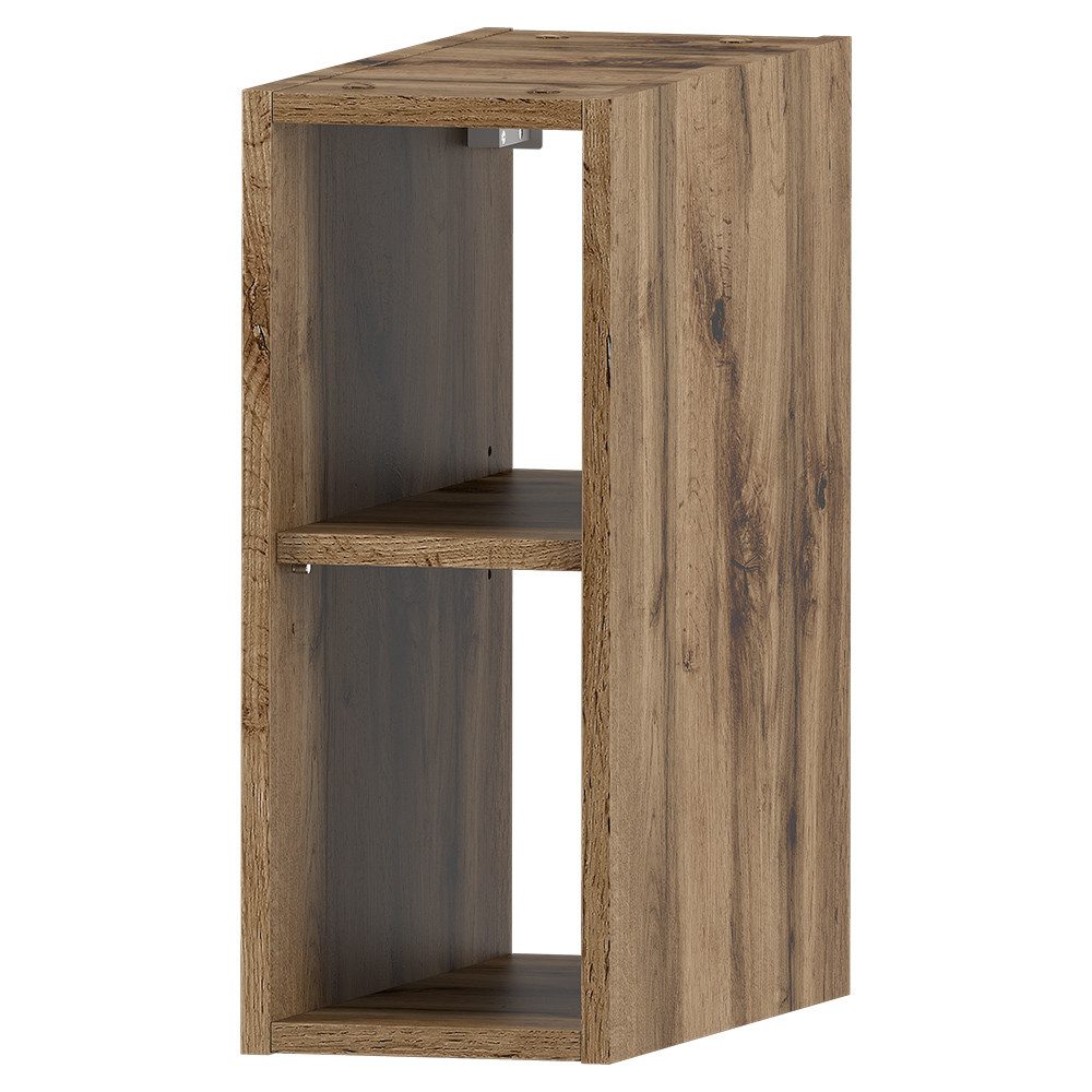 Lomadox Badregal CALURI-140, 20 cm breit mit 2 offenen Fächern in Eiche