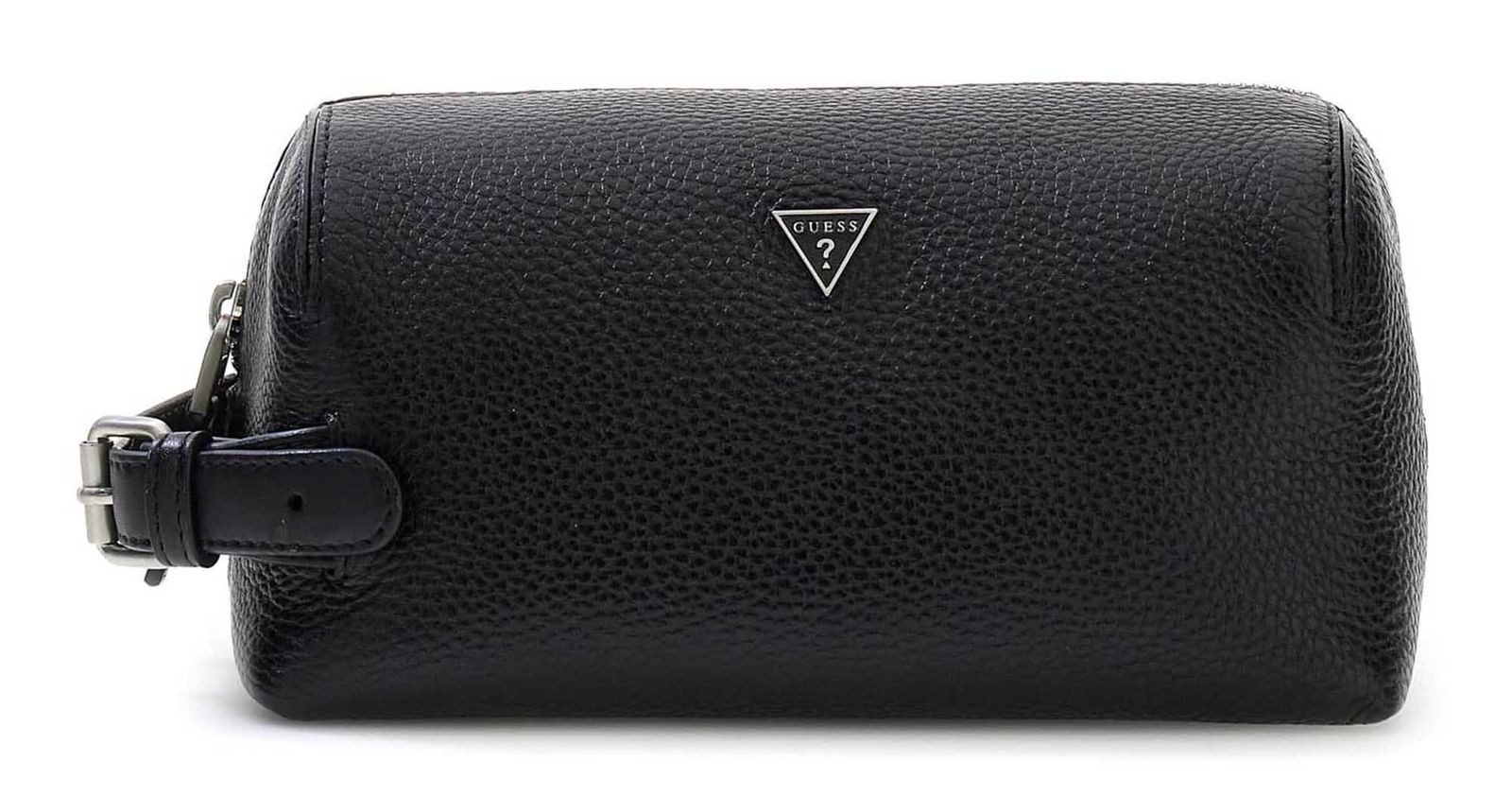 Guess Kulturbeutel Necessaire, aus echtem Rindsleder