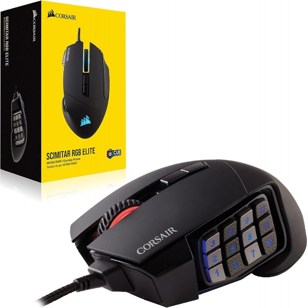 Corsair Scimitar Elite RGB - Gaming Maus - schwarz Gaming-Maus – Bild 3 von 3