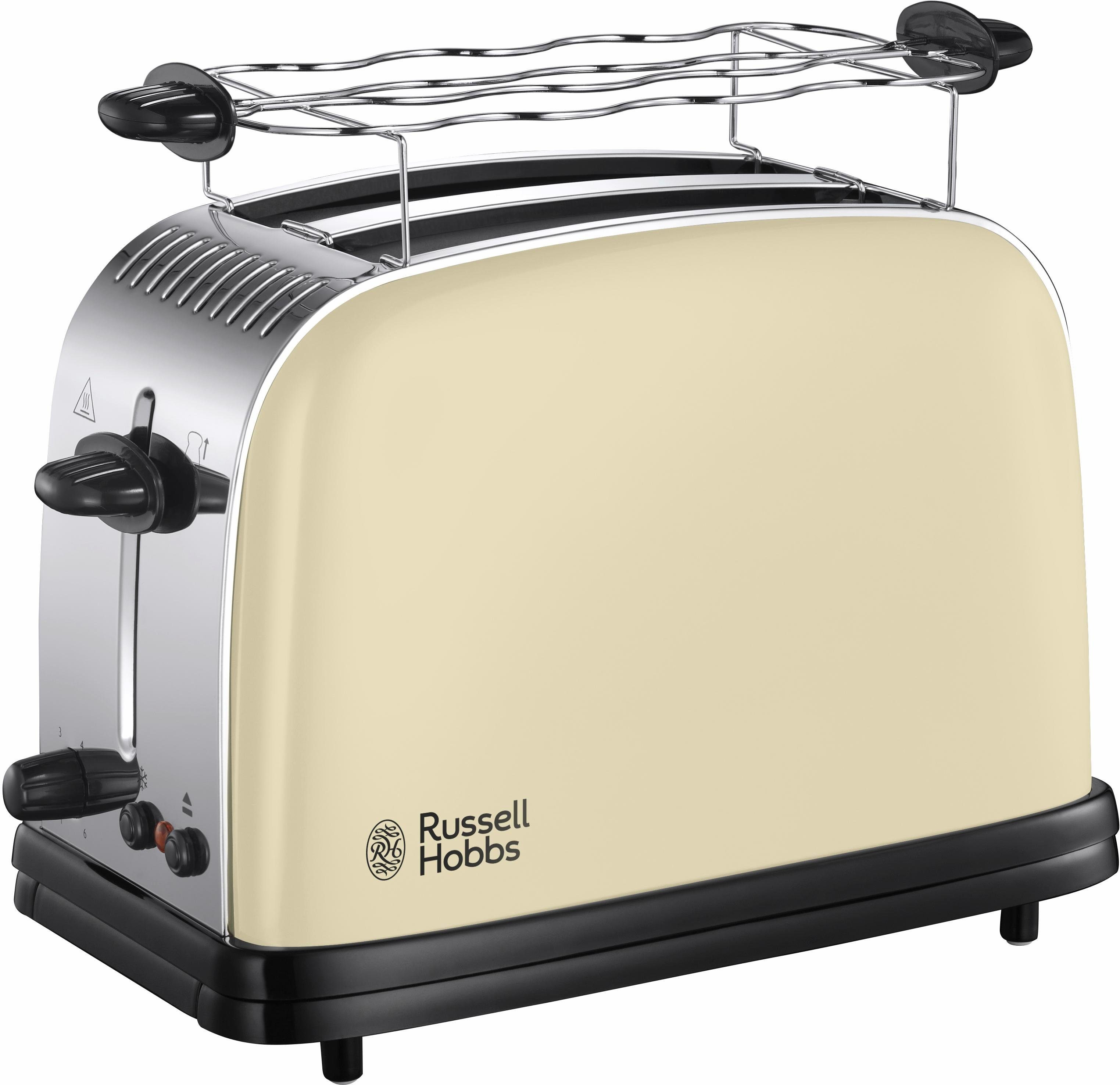 RUSSELL HOBBS Toaster Colours Plus+ Classic Cream 23334-56, 2 kurze Schlitze, 1670 W | Langschlitztoaster