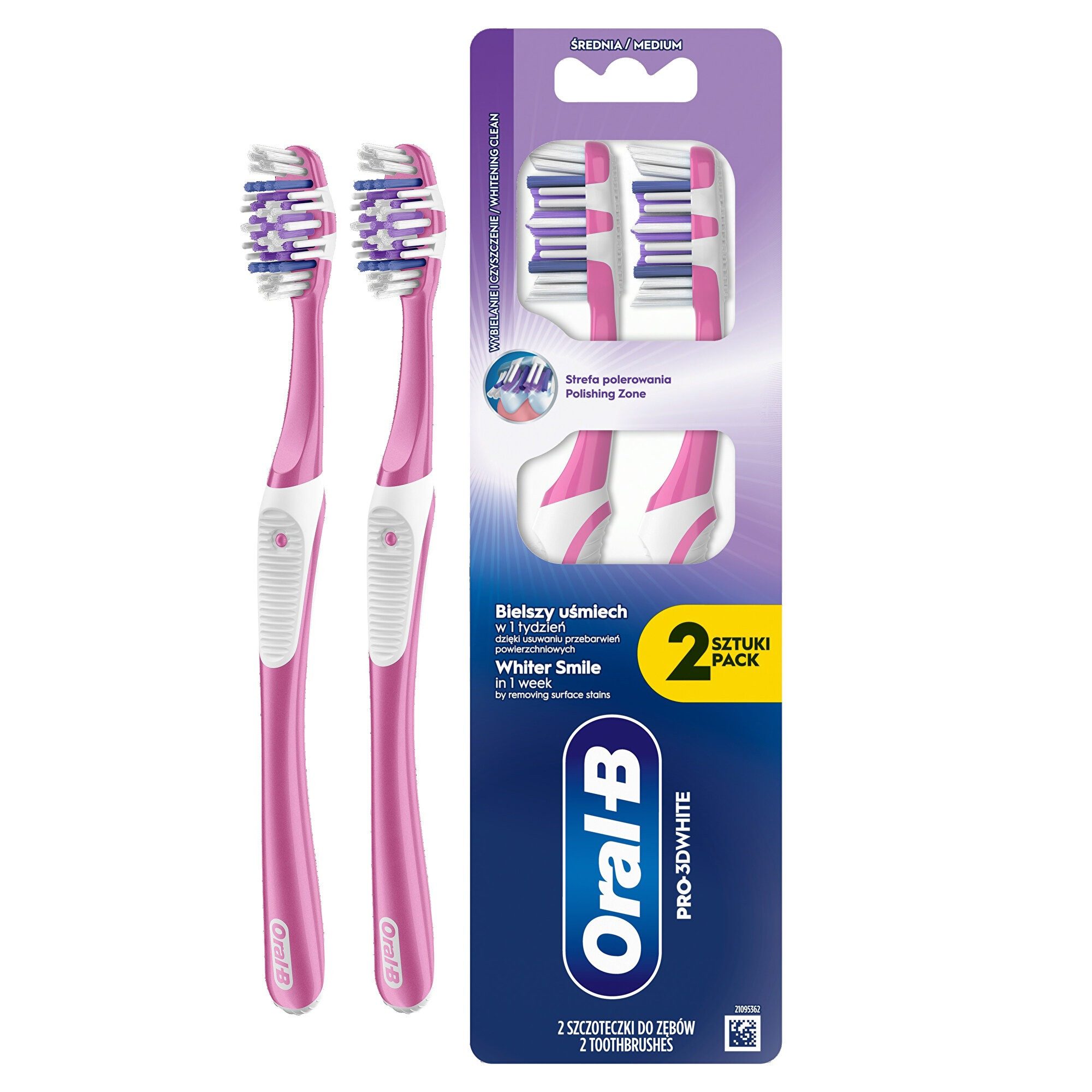 Oral-B Zahnbürste Pro-3D White Whitening Clean Medium Zahnbürste