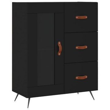 furnicato Sideboard Highboard Schwarz 69,5x34x180 cm Holzwerkstoff