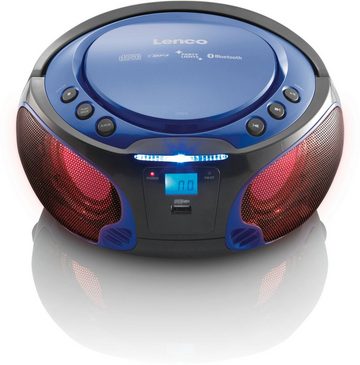Lenco SCD-550SI CD-Radio m. MP3, USB, BT, Lichteffekt Boombox (FM-Tuner)