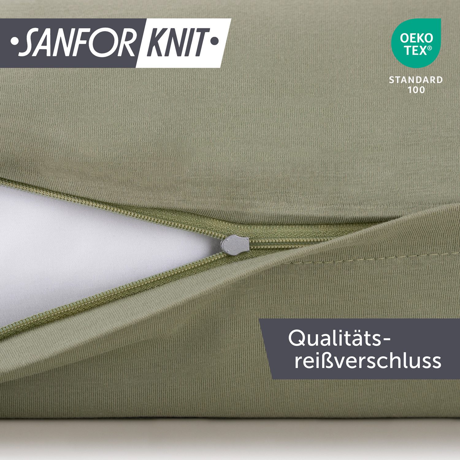 Blumtal Kissenbezug Premium Jersey 2er Set, Oeko-Tex Zertifiziert, (2 Stück), 100% Baumwolle