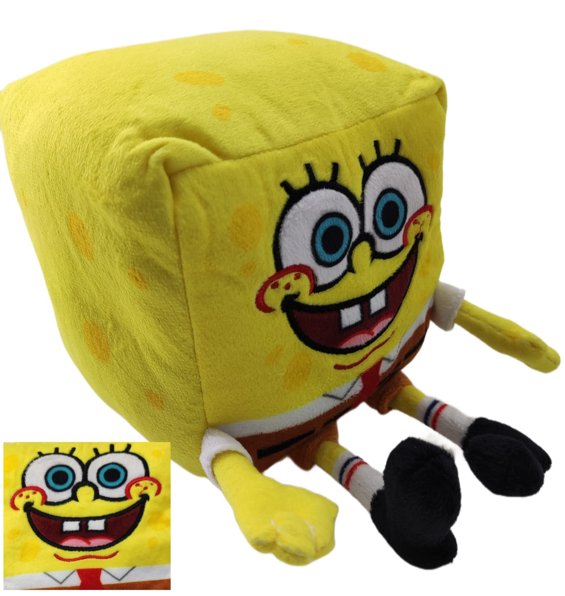 Nickelodeon Kuscheltier Sponge Bob Schwammkopf Spongebob Kuscheltier XXL 22 cm Kinder (1-St), spongebob schwammkopf kuscheltier spielzeug Kinder