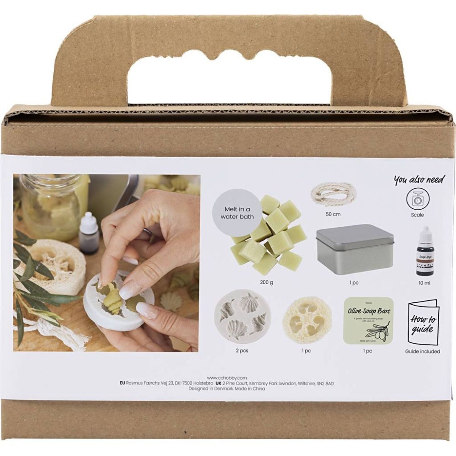 creativ company Kreativset Soap Making - Muscheln, (olivgrün), inkl. Zubehör